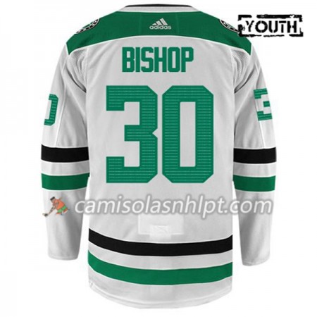 Camisola Dallas Stars BEN BISHOP 30 Adidas Branco Authentic - Criança